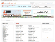 Tablet Screenshot of businessdirectory.pk